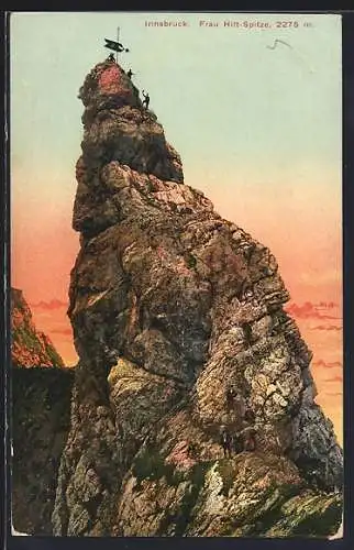 AK Innsbruck, Bergsteiger bei der Frau Hitt-Spitze