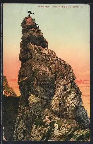 AK Innsbruck, Bergsteiger bei der Frau Hitt-Spitze