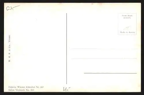 Künstler-AK sign. Ludwig Wieden: Mutter mit Tochter am Stubentisch