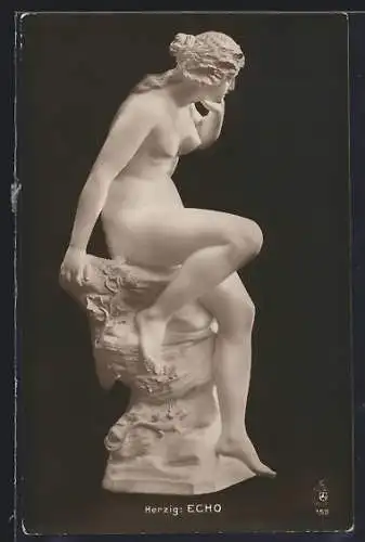 AK Statue Echo von Herzig