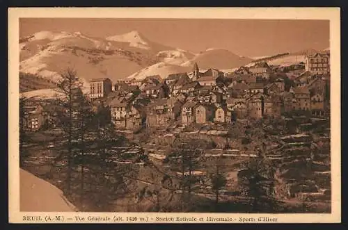 AK Beuil /A.-M., Vue Générale, Station Estivale et Hivernale, Sports d`Hiver