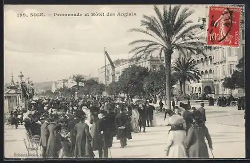 AK Nice, Promenade et Hôtel des Anglais