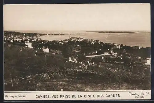 AK Cannes, Vue prise de la Croix des Gardes