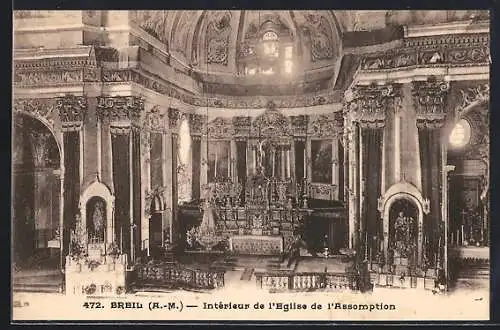 AK Breil /A.-M., Intérieur de l`Église de l`Assomption