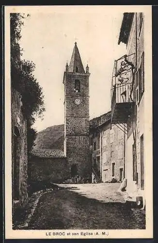 AK Le Broc /A.-M., et son Église