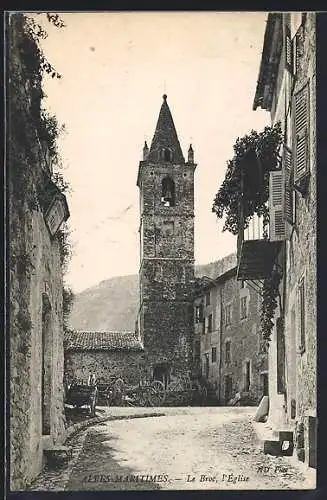 AK Le Broc /Alpes-Maritimes, l`Église