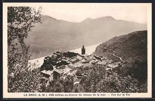 AK Le Broc /A.-M., vue sur le Var