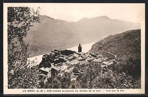 AK Le Broc /A.-M., Vue sur le Var