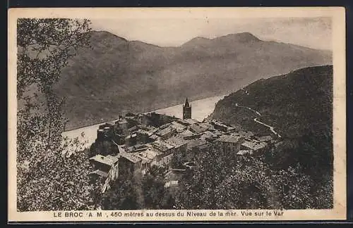 AK Le Broc /A.-M., Vue sur le Var