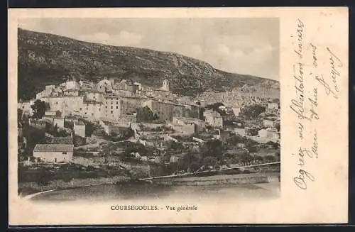 AK Coursegoules, Vue générale