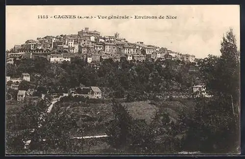 AK Cagnes /A.-M., Vue générale, Environs de Nice
