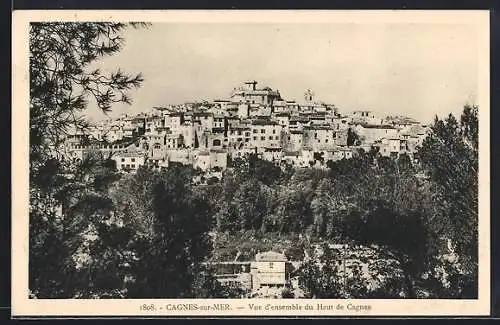 AK Cagnes-sur-Mer, Vue d`ensemble du Haut de Cagnes
