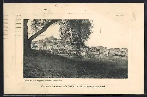 AK Cagnes /A.-M., Vue au couchant