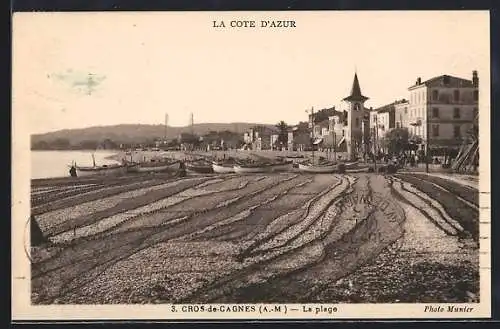 AK Cros-de-Cagnes /A.-M., La plage