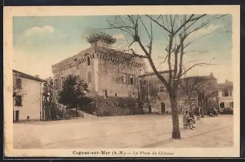 AK Cagnes-sur-Mer /A.-M., La Place du Château