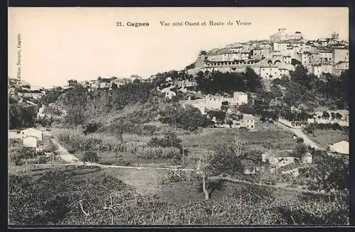 AK Cagnes, Vue côté Ouest et Route de Vence