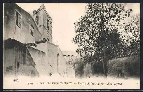 AK Cagnes, Église Saint-Pierre, Rue Carnot