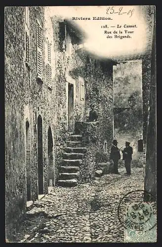 AK Le Cannet, Rue de la Tour des Brigands