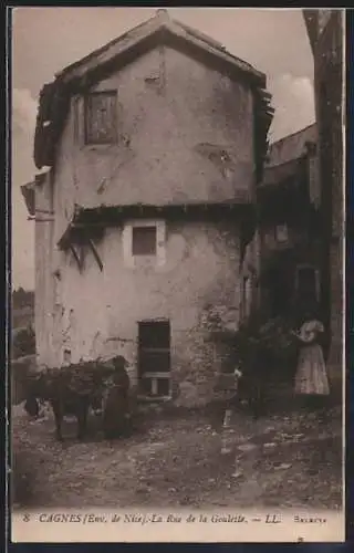 AK Cagnes, La Rue de la Gouleite