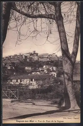 AK Cagnes-sur-Mer, Vue du Pont de la Cagnes