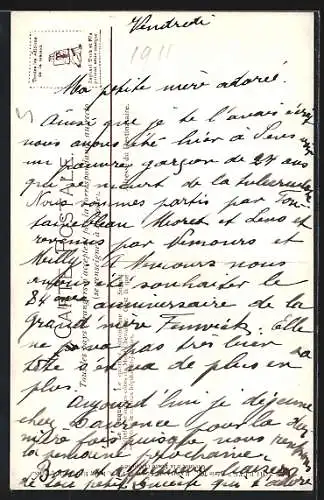 Künstler-AK Cannes, Le Suquet, vue d`un homme admirant le paysage sous une arche