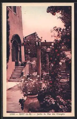 AK Biot /A.-M., Jardin du Mas des Orangers