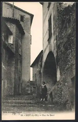 AK Biot /A.-M., Rue du Barri