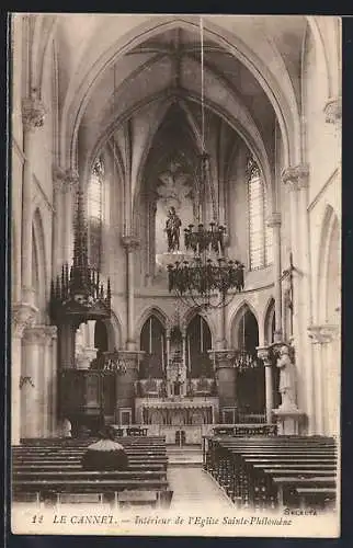 AK Le Cannet, Intérieur de l`Église Sainte-Philomène