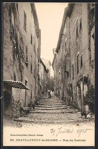 AK Châteauneuf-de-Grasse, rue du Castelet