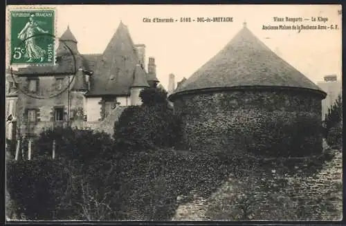 AK Dol-de-Bretagne, Vieux Remparts, Le Kingo Ancienne Maison de la Duchesse Anne