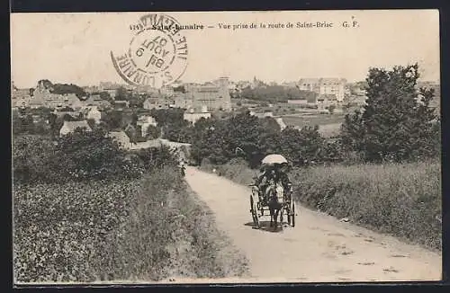 AK Saint-Lunaire, Vue prise de la route de Saint-Briac