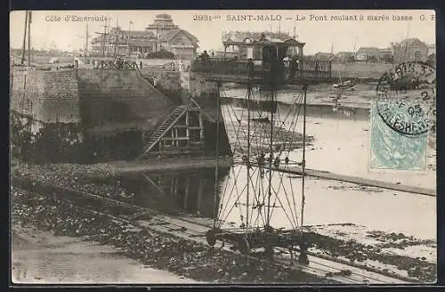 AK Saint-Malo, Le Pont roulant à marée basse
