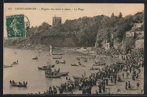 AK Saint-Servan, Régates des fours à chaux, La Plage