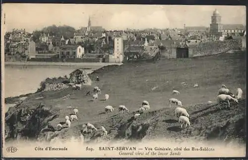 AK Saint-Servan, Vue Générale, côté des Bas-Sablens