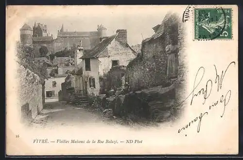 AK Vitré, Vieilles Maisons de la Rue Baudraix