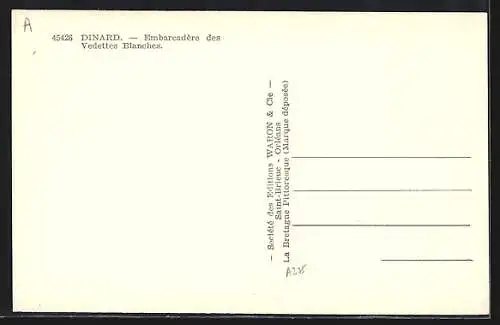 AK Dinard, Embarcadère des Vedettes Blanches