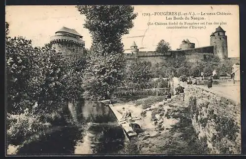 AK Fougères /I.-et-V., Le vieux Château, Les Bords du Nancon