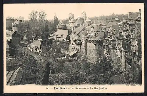 AK Fougères, Les Remparts et les Bas Jardins