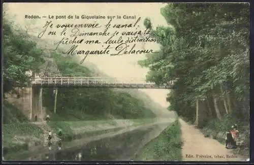 AK Redon, Le pont de la Giguelaine sur le Canal
