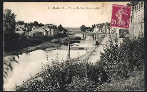 AK Redon /I.-et-V., Le Quai Saint Jacques
