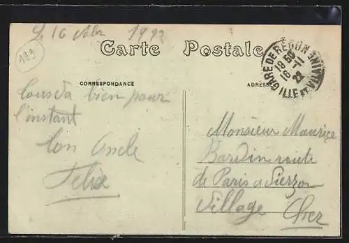 AK Redon /I.-et-V., Abside de l`Église et la Promenade