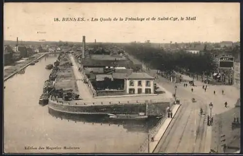 AK Rennes, Les Quais de la Prévalaye et de Saint-Cyr, le Mail