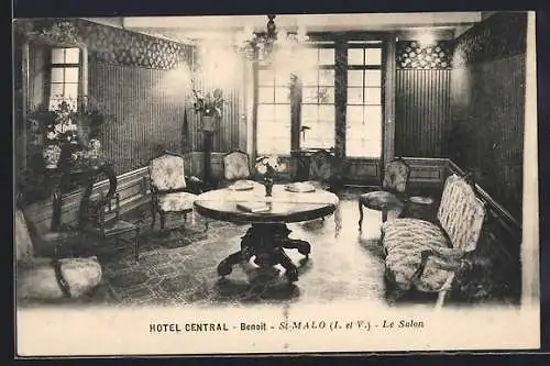 AK St. Malo /I. et V., Le Salon de l`Hôtel Central