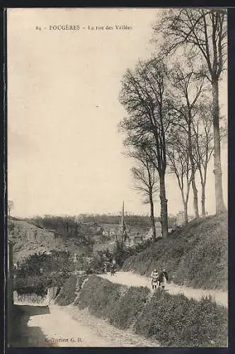 AK Fougères, La rue des Vallées