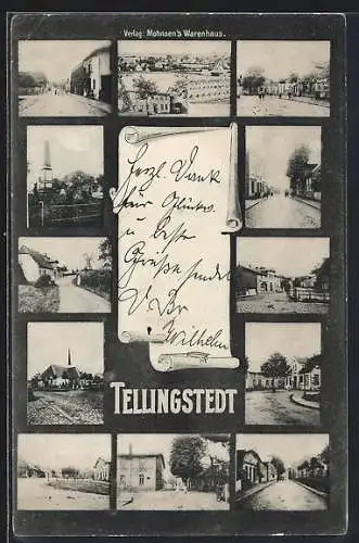 AK Tellingstedt, Denkmal, Kirche, Mühle
