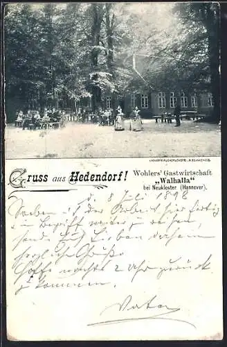 AK Hedendorf bei Neukloster, Gasthaus Walhalla von Wohler