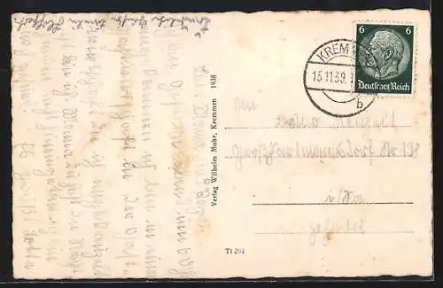 AK Kremmen, Marktplatz mit Rathaus