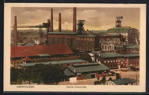AK Oberhausen / Rheinland, Kohlenzeche Concordia
