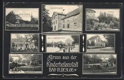 AK Bad Oldesloe, Kinderpflegeheim, Kurpark, Bürgerpark