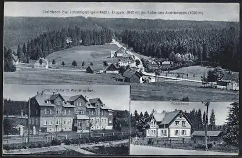 AK Steinbach bei Johanngeorgenstadt, Forsthaus, Erholungsheim Waldfrieden